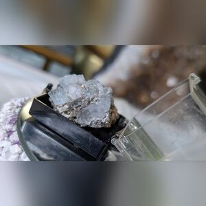 Rare Bulgarian Celestite Pyrite Crystal in Case